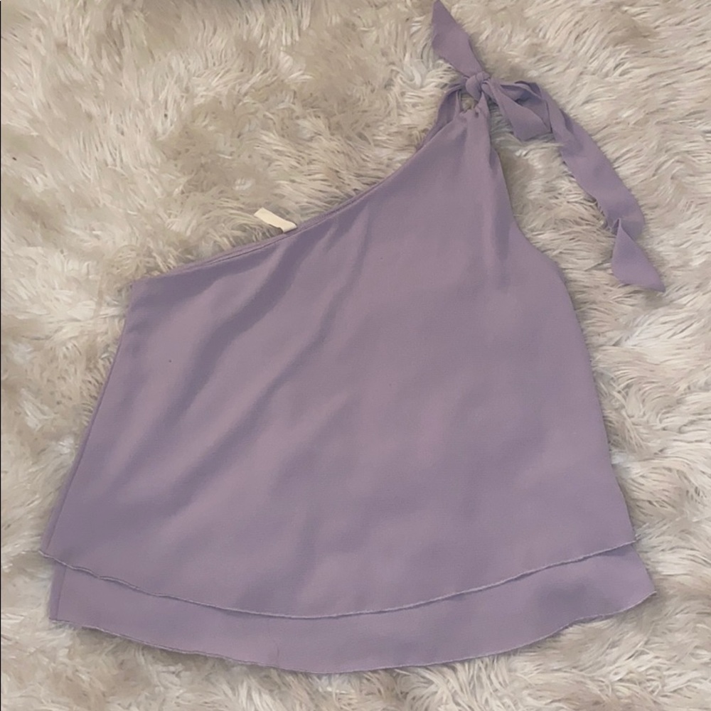 Tyche Purple One Shoulder Tank